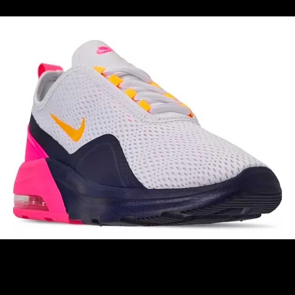 Nike Women's Air Max Motion 2 in White, Pink, and Navy Size 10 - Picture 2 of 9